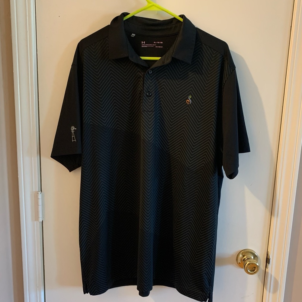 Under Armour XL Two Tone - Black/Gray Golf Polo